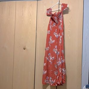 Orange floral dress